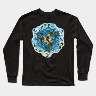 Pirate Themed Mandala Long Sleeve T-Shirt